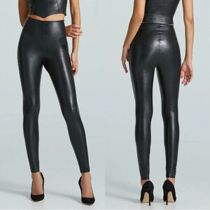Commando Faux Leather Legging High Rise Four-Way Stretch Black Size M